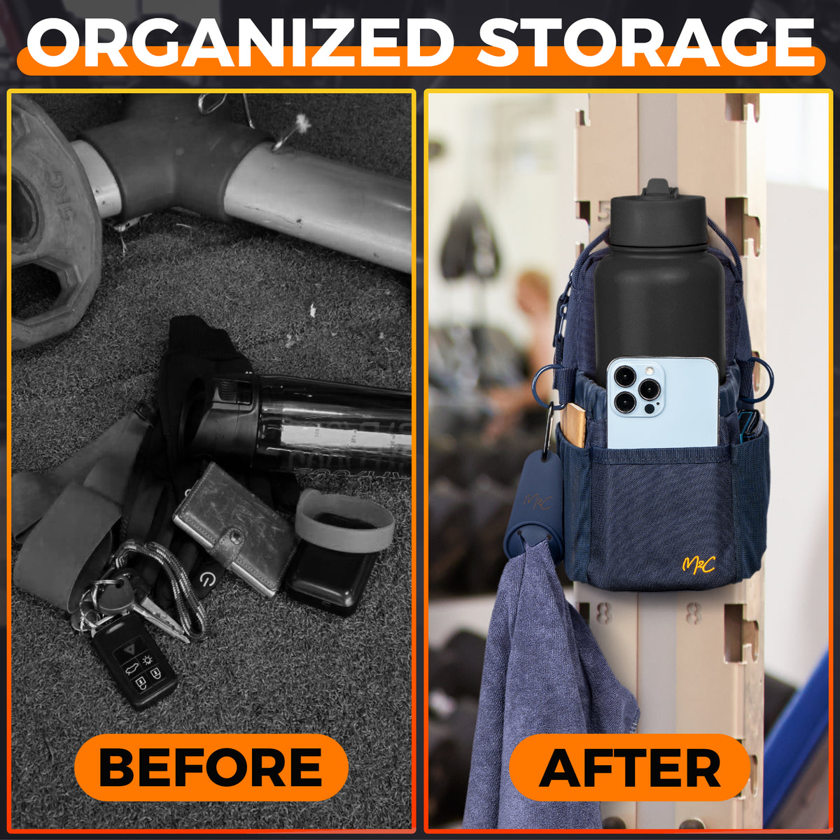 M2C® Magnetic Bottle Bag - M2C Products before and after